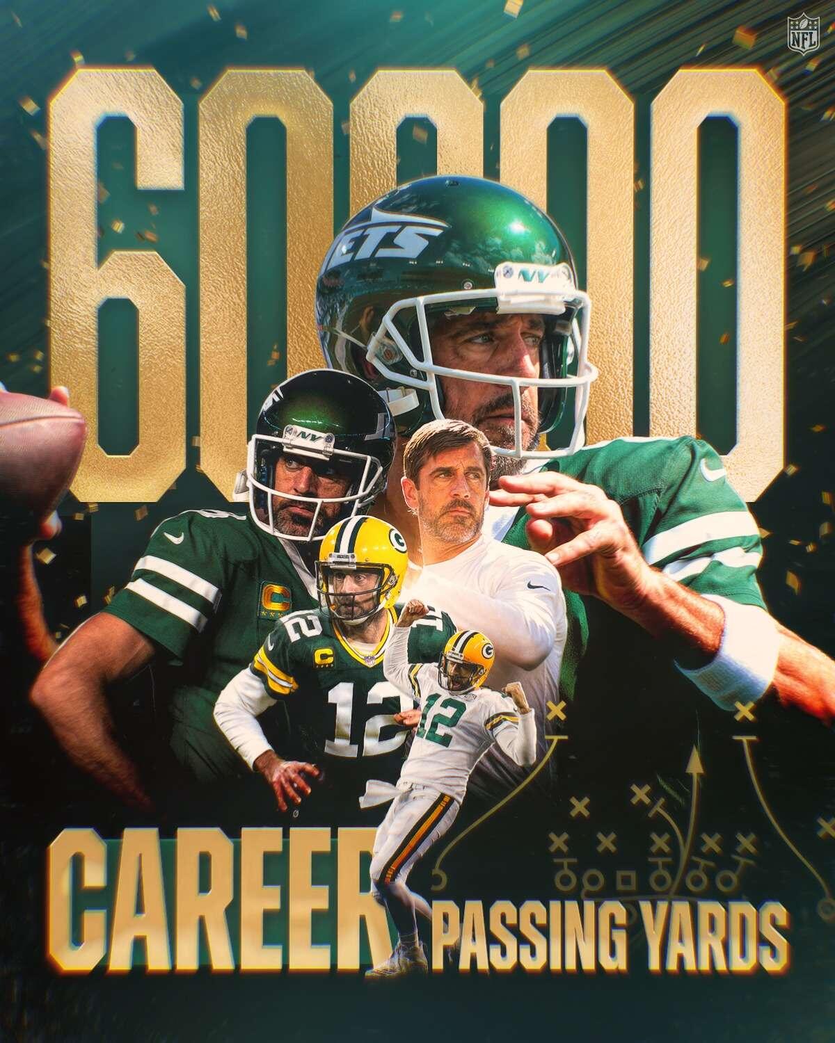 🏈 Rodgers reached 60,000 career passing…