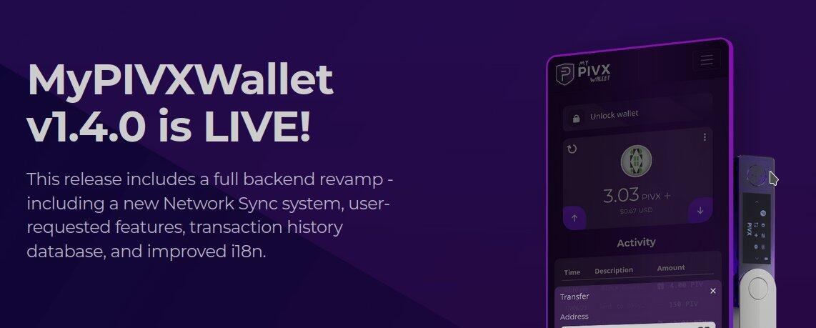 My PIVX Wallet v1.4.0…