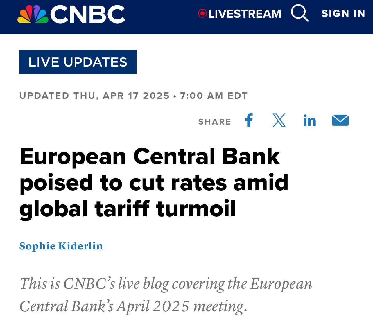 BREAKING: European Central Bank poised to…