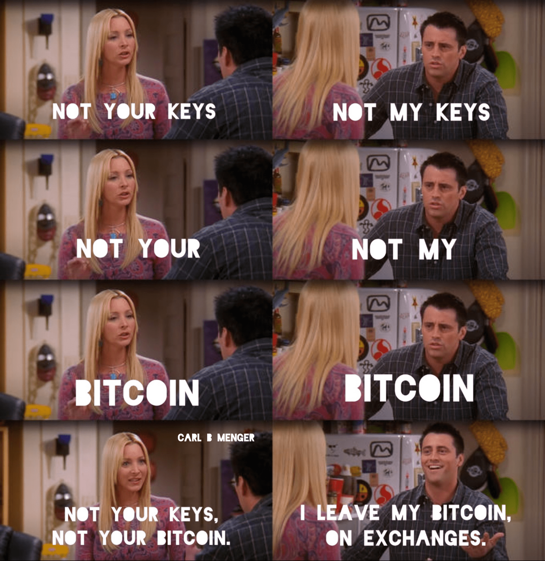 Repeat after me: NOT YOUR KEYS,…