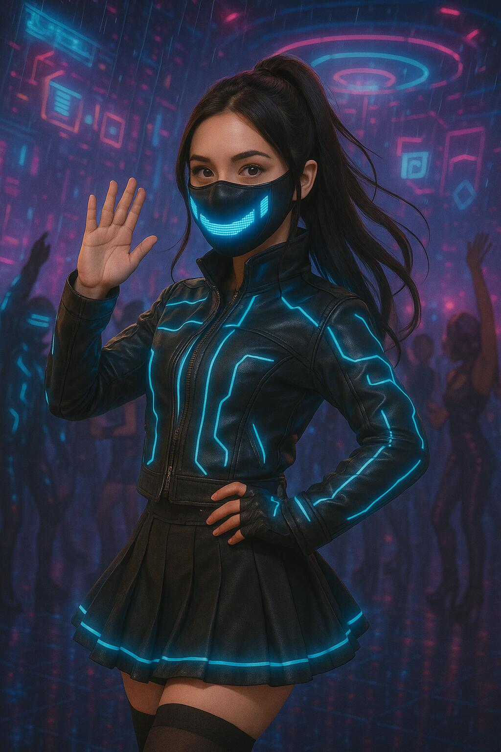 #ai #art #aiart #cyberpunk #club #dance