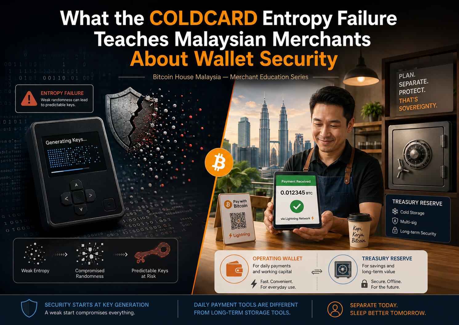 Cover image for What the COLDCARD Entropy Failure Teaches Malaysian Merchants About Wallet Security