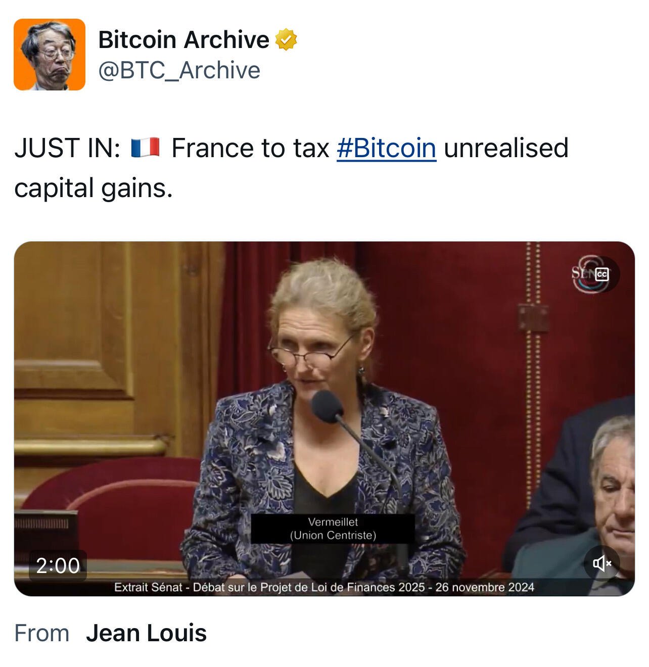 Taxing unrealized #Bitcoin profits? Brilliant, France.…