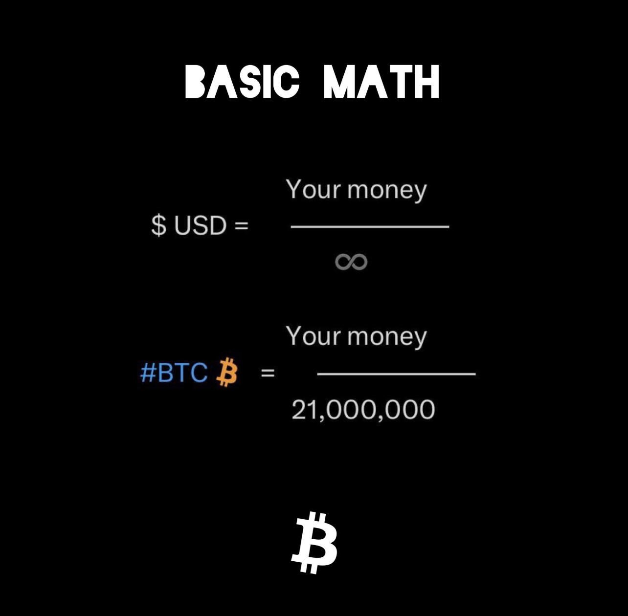 It’s basic math. #Bitcoin