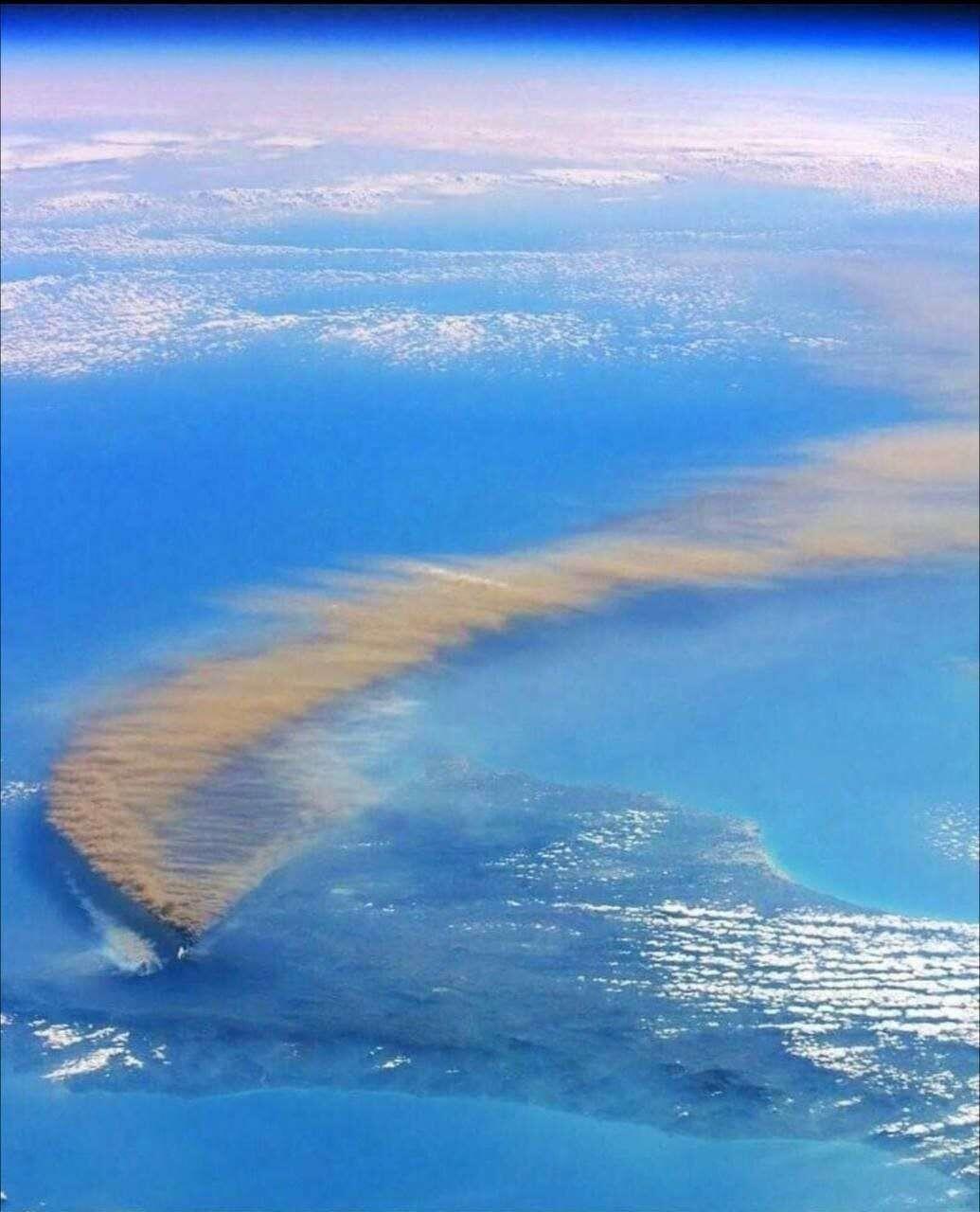 The photo shows a plume from…