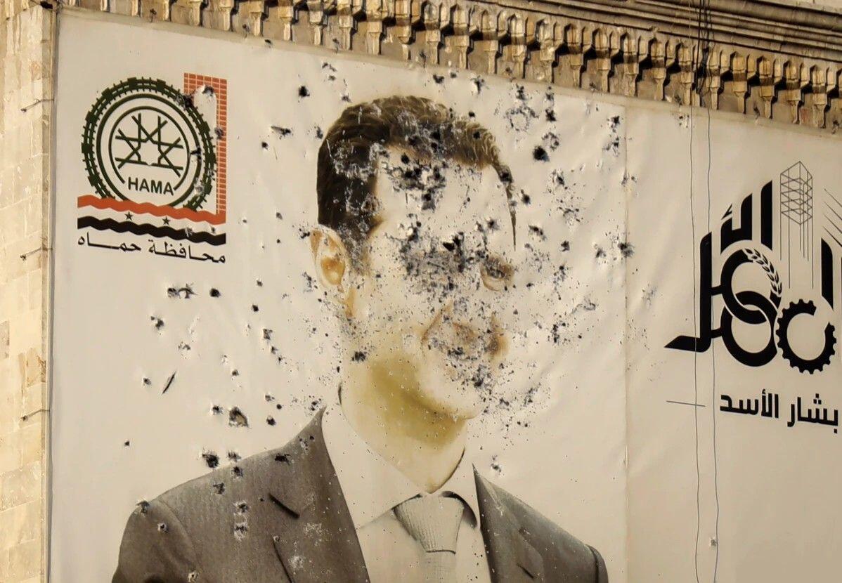 An image of Syrian President Bashar…