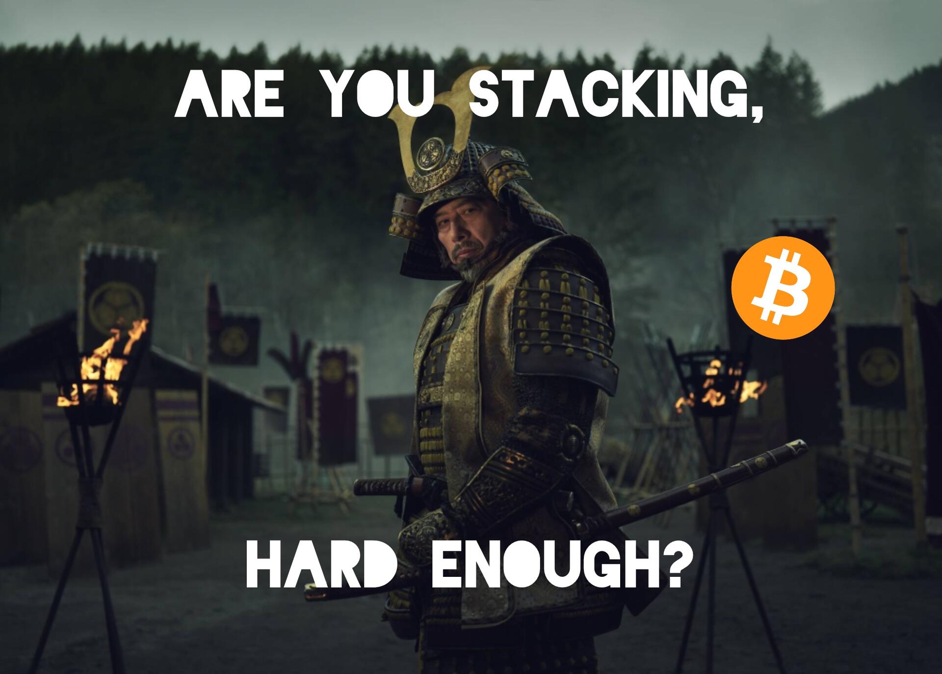 Are you stacking, hard enough? #Bitcoin