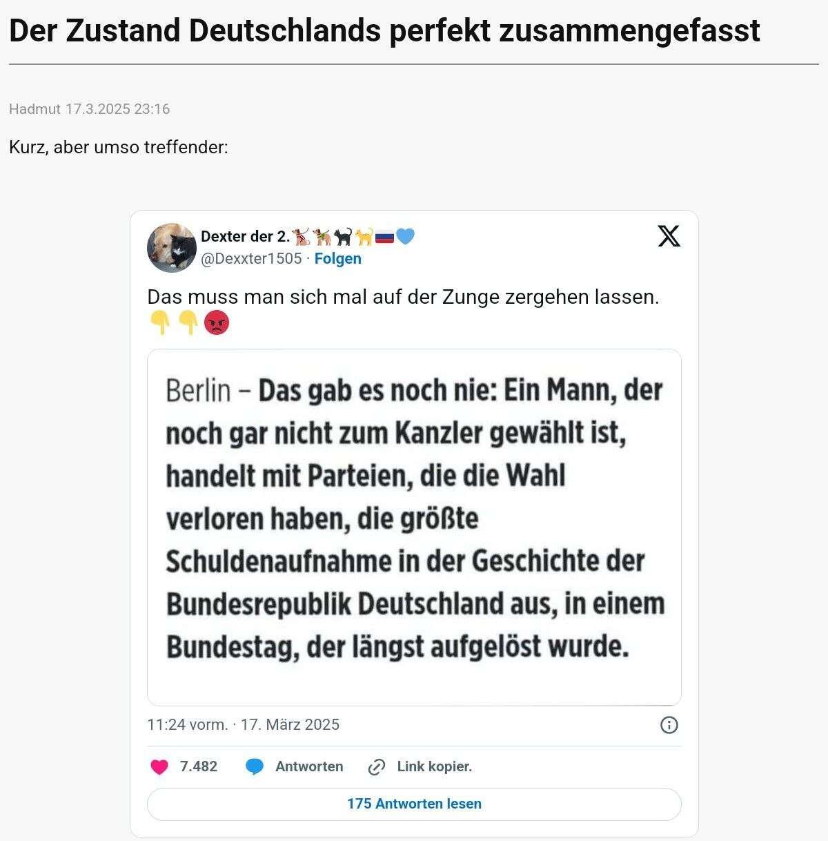 Genau so ist es. Ein derzeit…