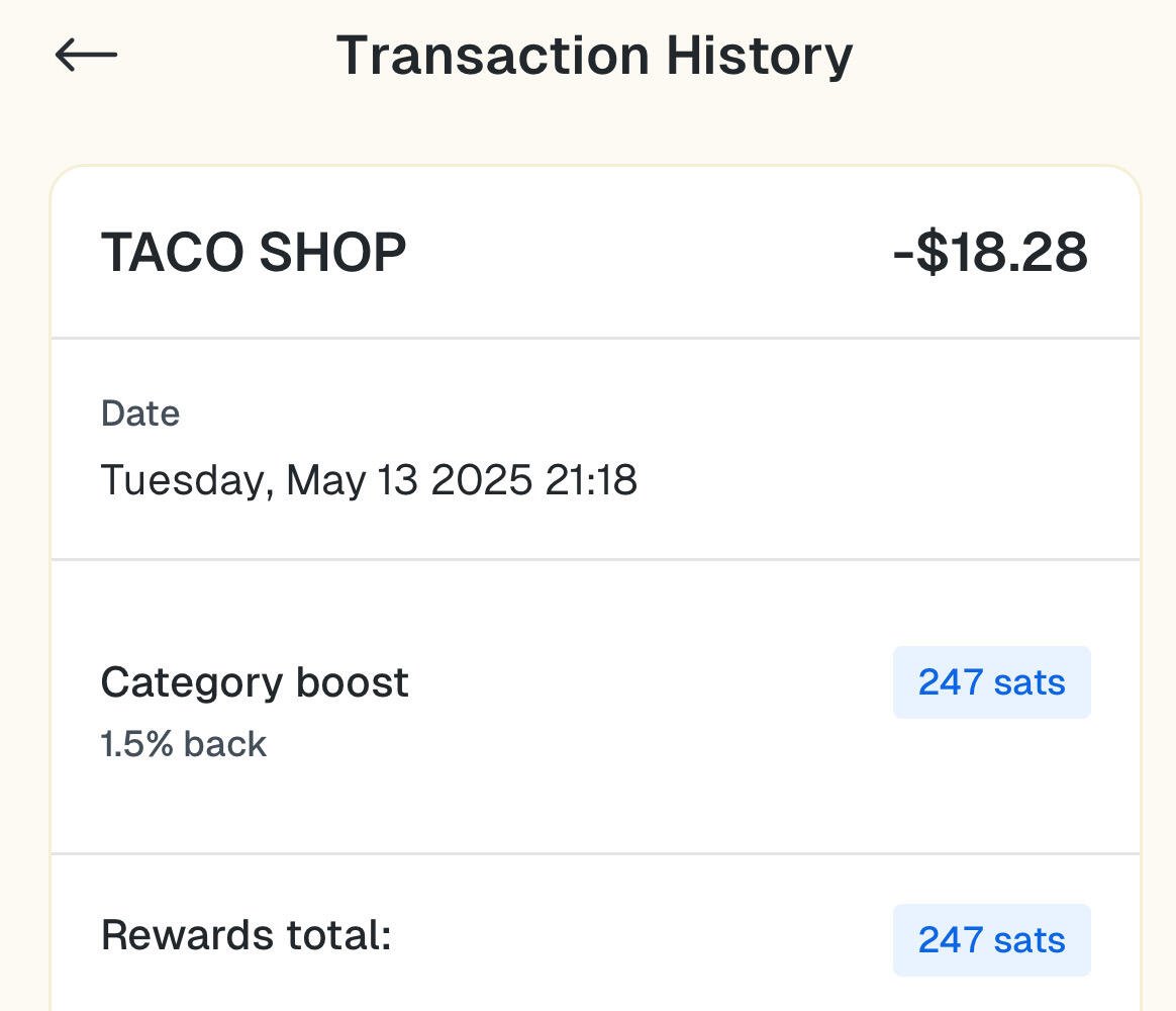 250 sats stacked just for buying…