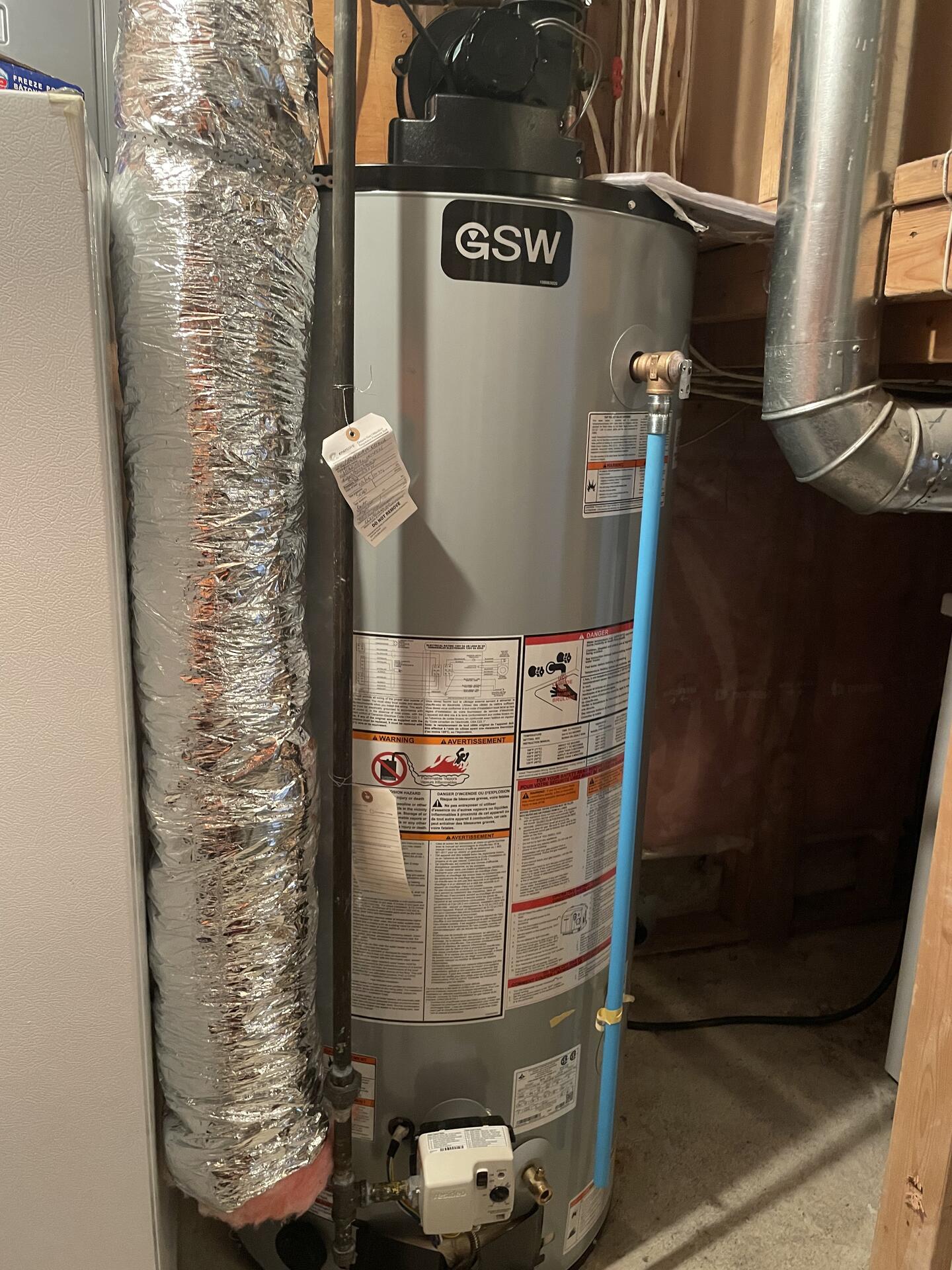 New water heater and new air…