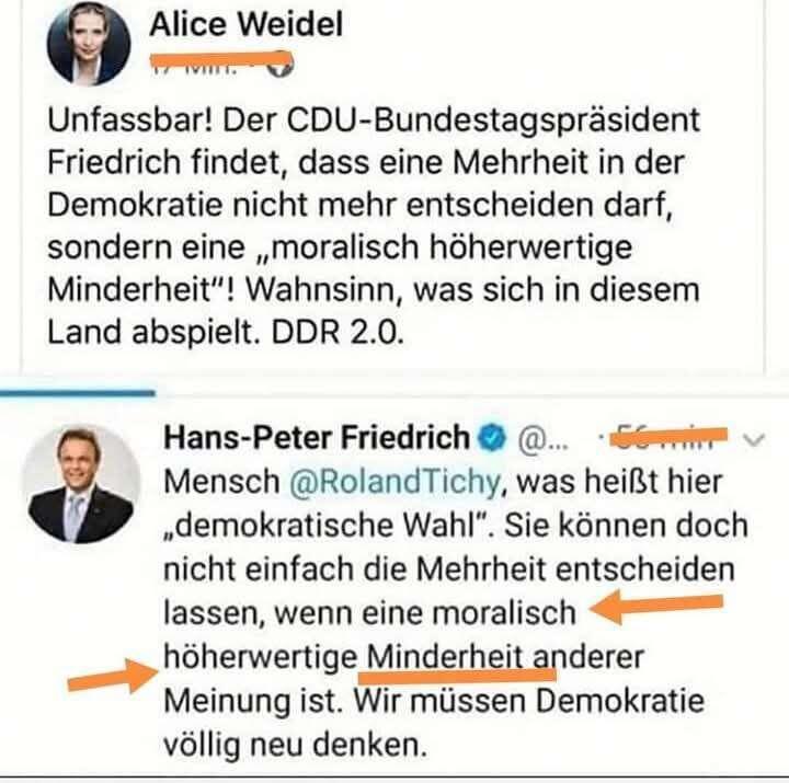 Und die woken links-grünen Deppen…