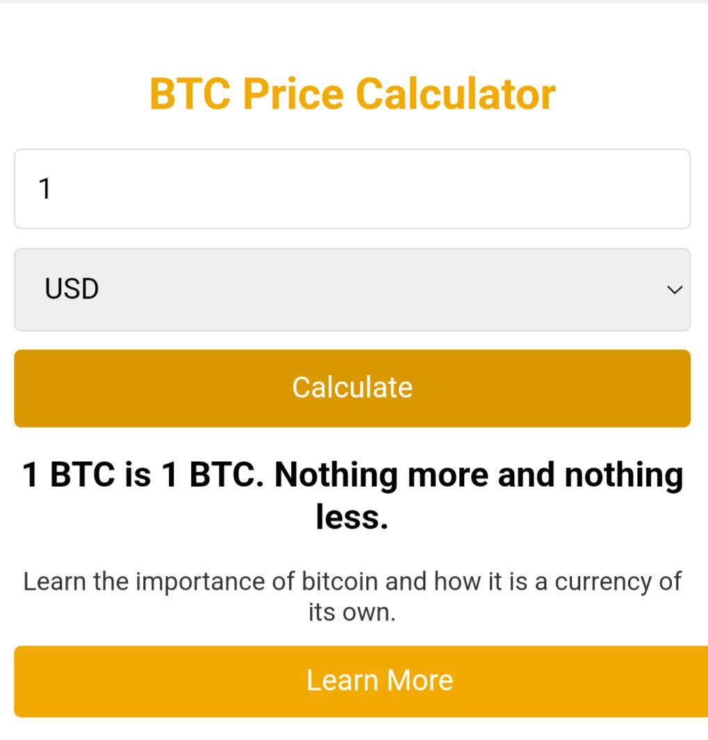 1 BTC is 1 BTC!