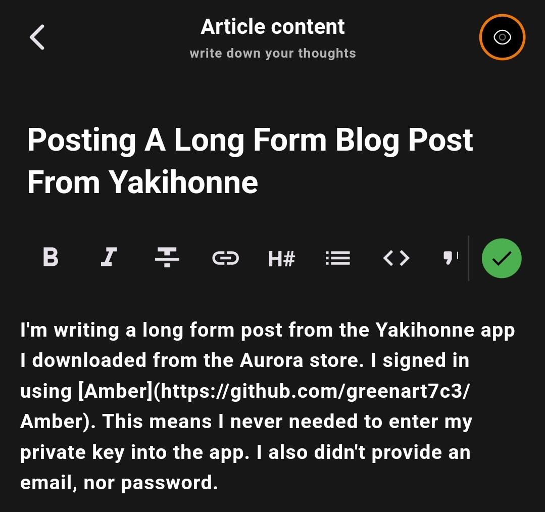 Posting A Long Form Blog Post From Yakihonne