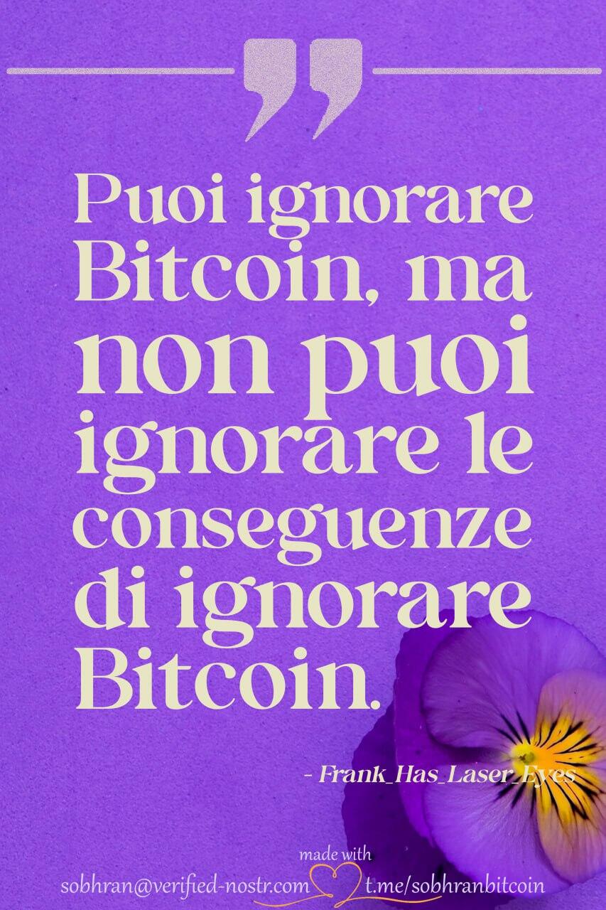 Puoi ignorare Bitcoin.