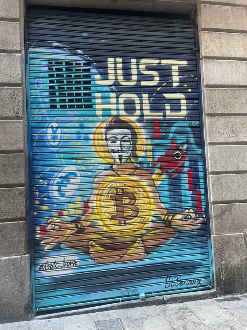 #Bitcoin art spotted in Barcelona, Spain