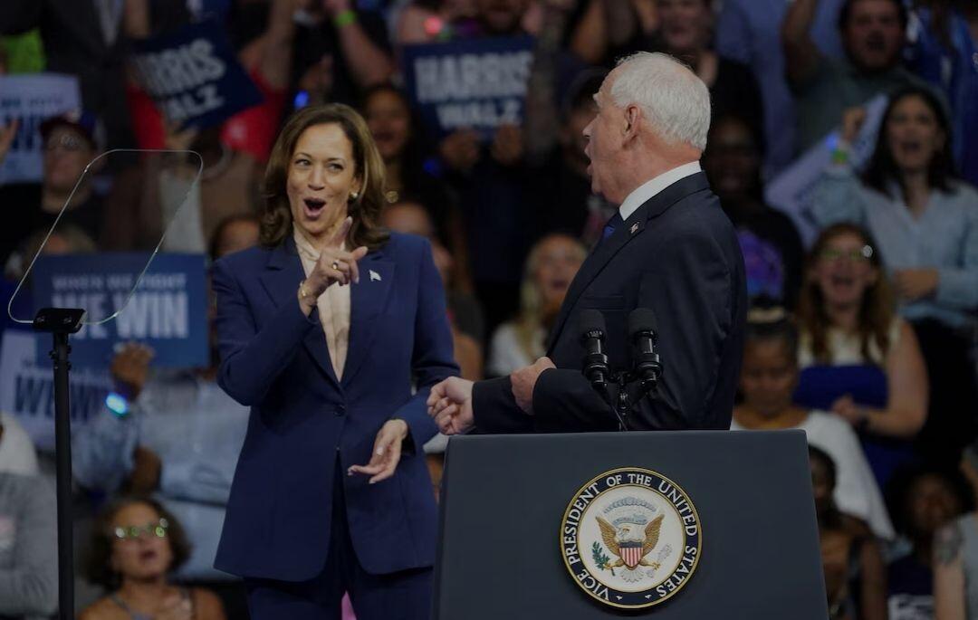 Kamala Harris and her newly chosen…