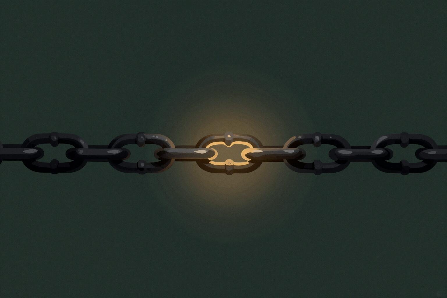 A chain with one cut link