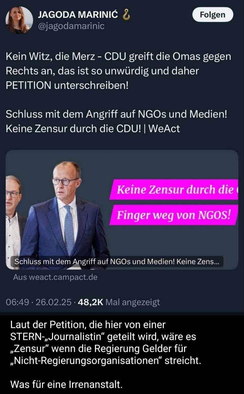 Wenn eine durchaus berechtigte Anfrage, wofür…