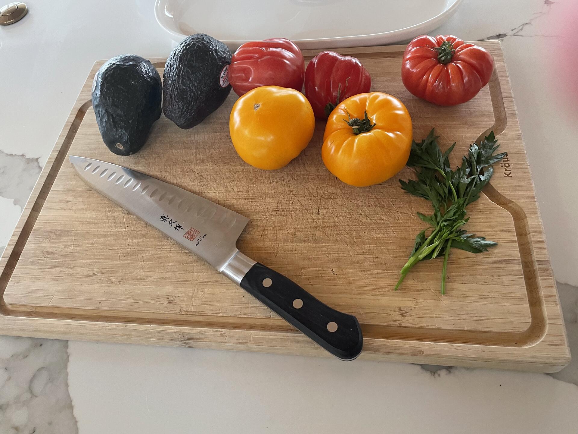 Veggies at the ready.