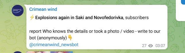 Major explosions reported this morning near…
