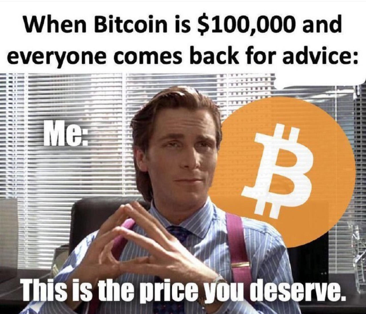 Everyone gets #Bitcoin at the price…