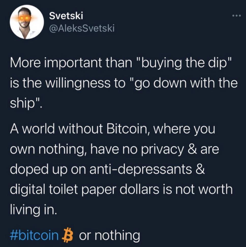 #Bitcoin or nothing.