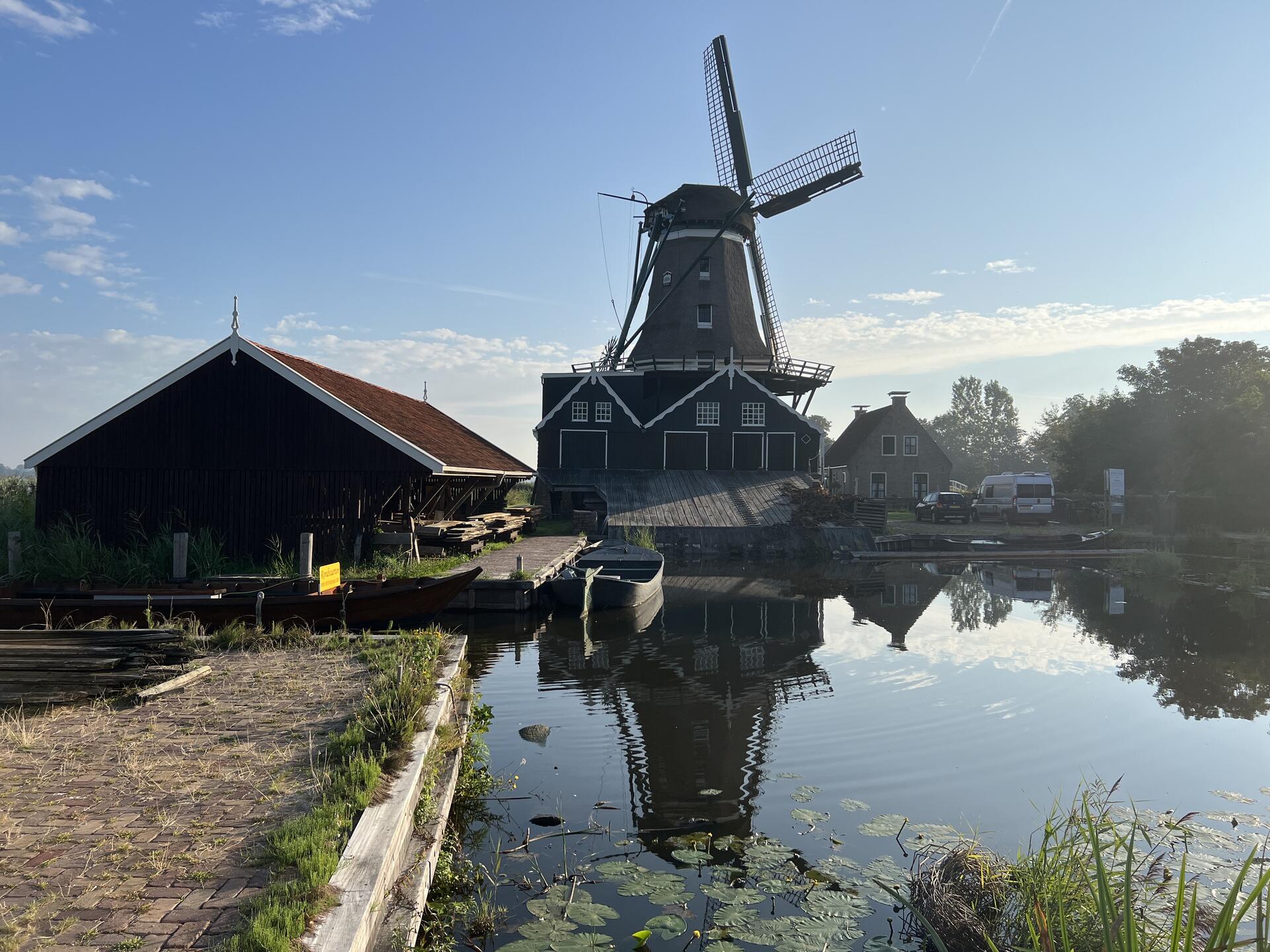 Windmill in IJlst, Friesland, The Netherlands…