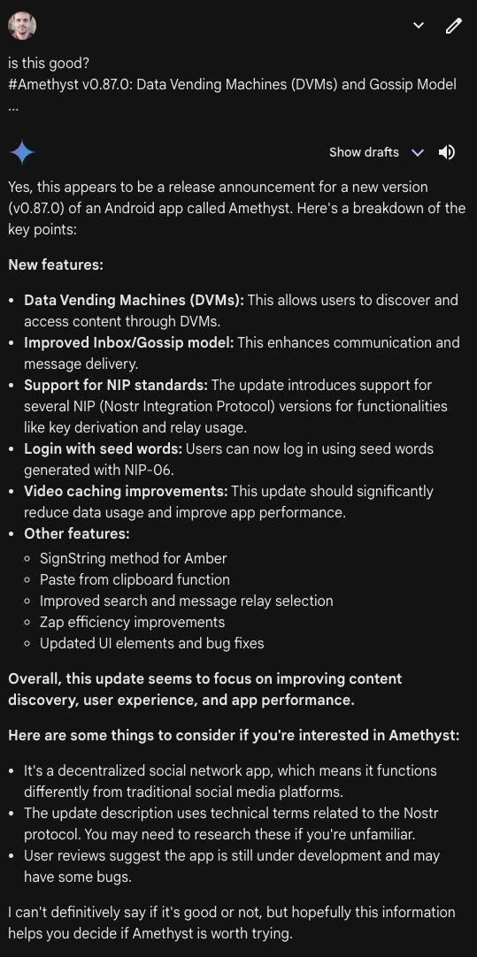 Gemini writes better release notes than…