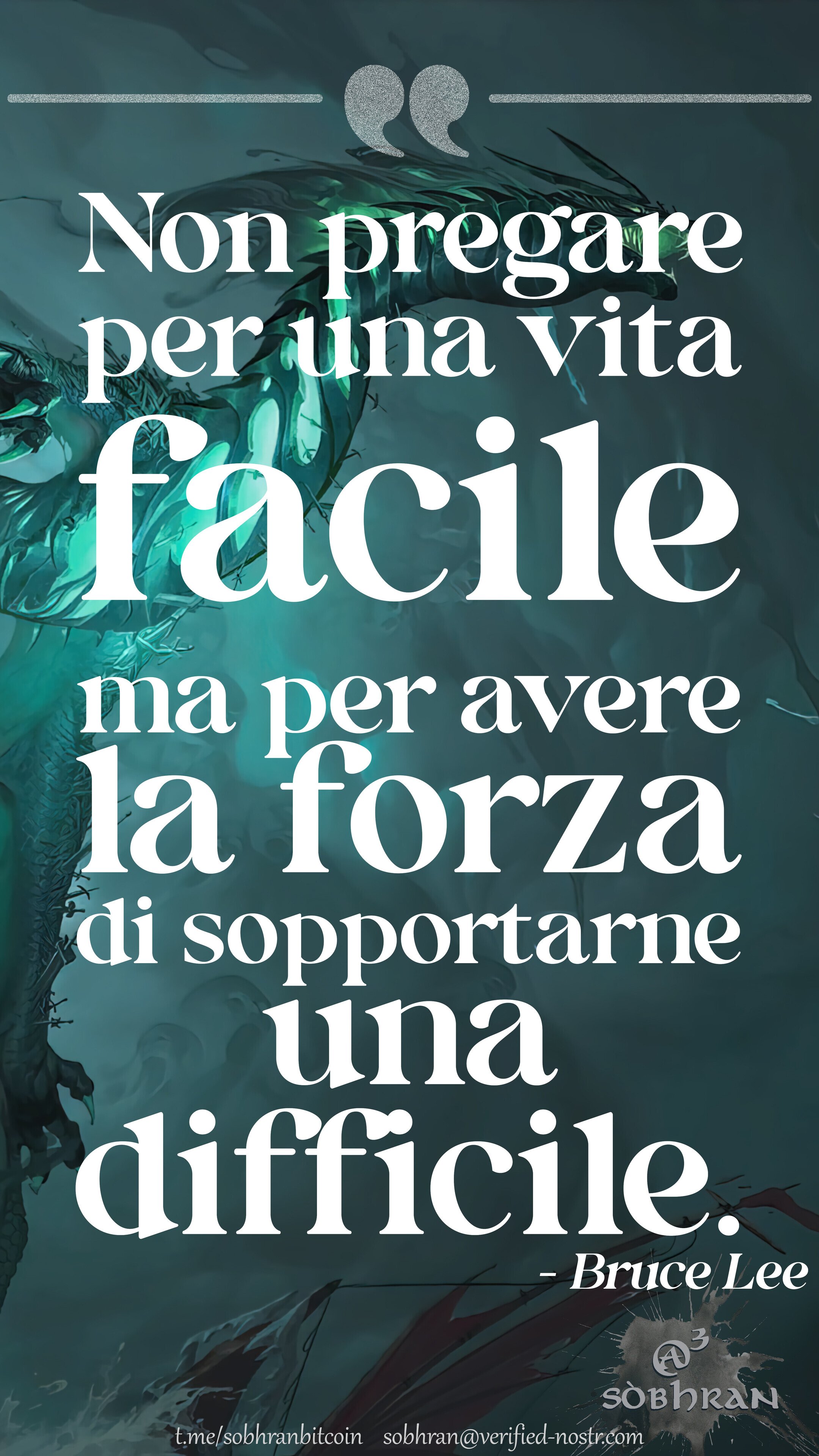 Non pregare per una #vita facile…