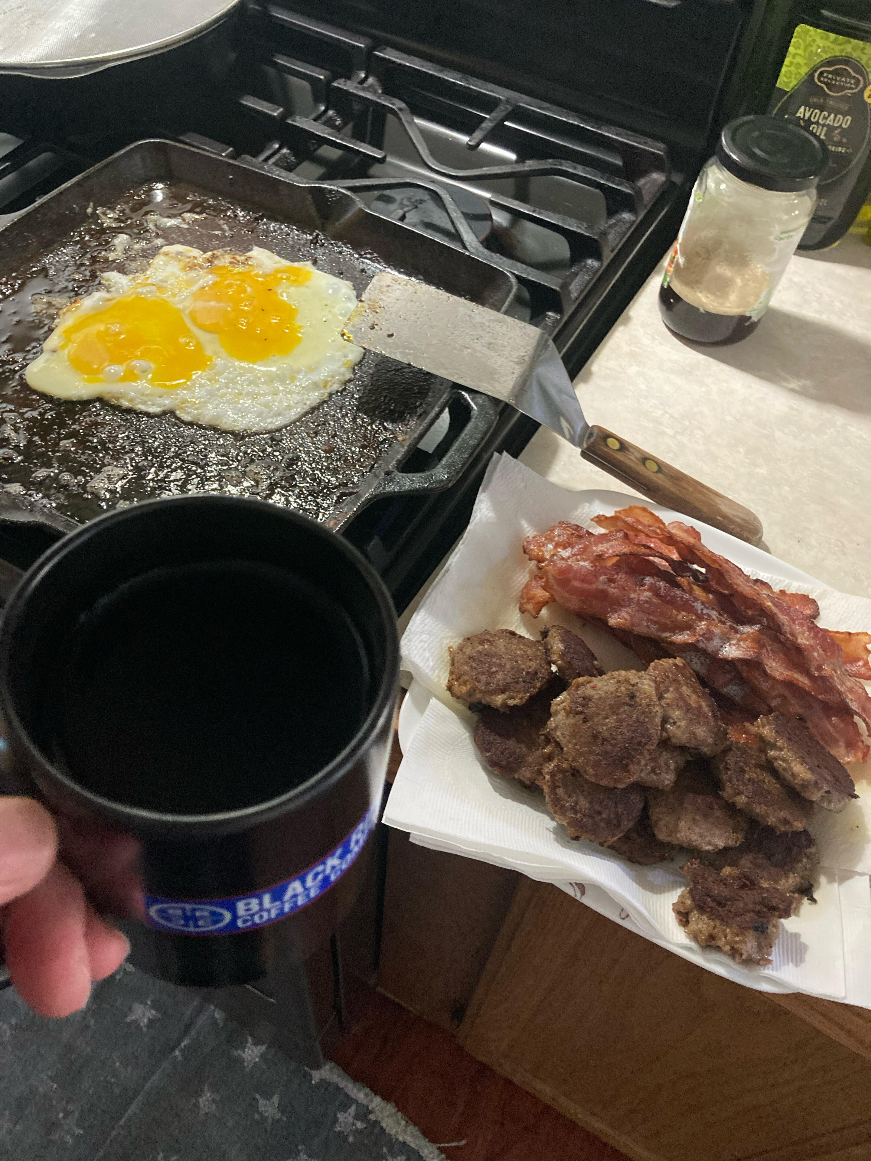 Mmmmm breakfast with dad this morning,…