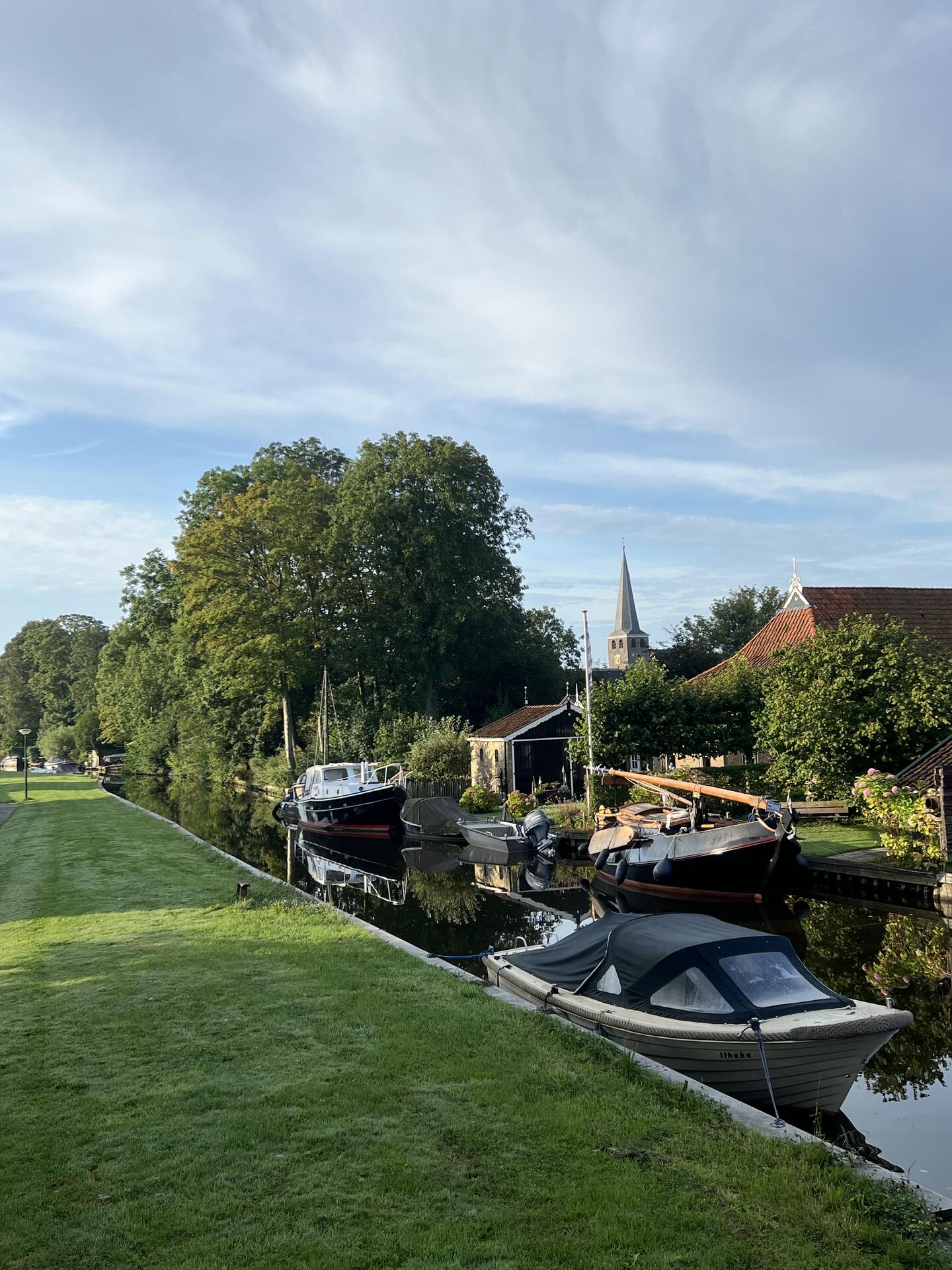 Canal in IJlst, Friesland, The Netherlands…