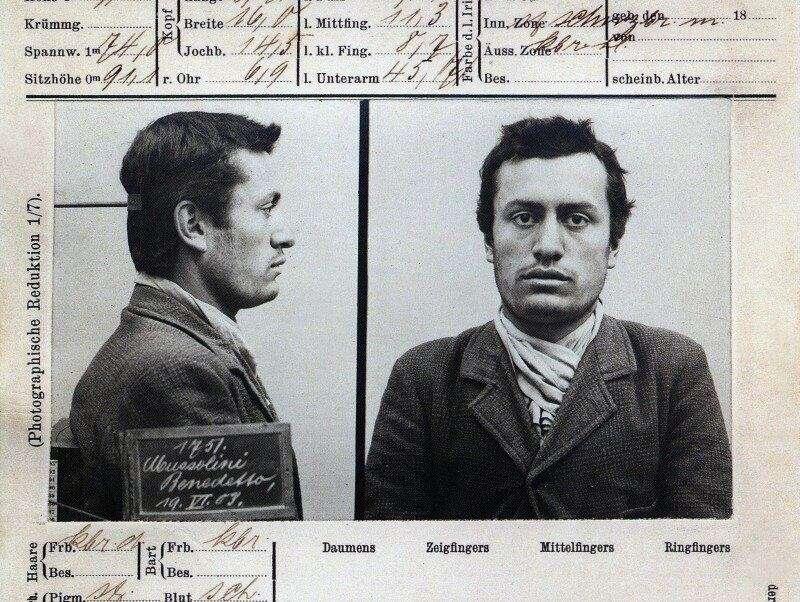 Benito Mussolini, 20, arrested for evading…