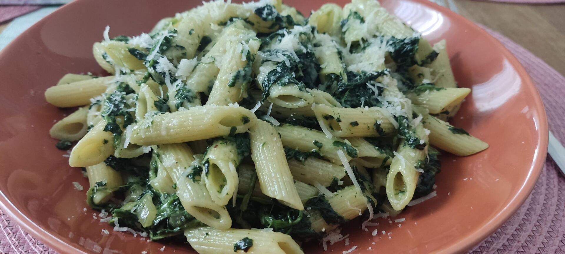 Spinach with pasta. Italian style. #foodstr