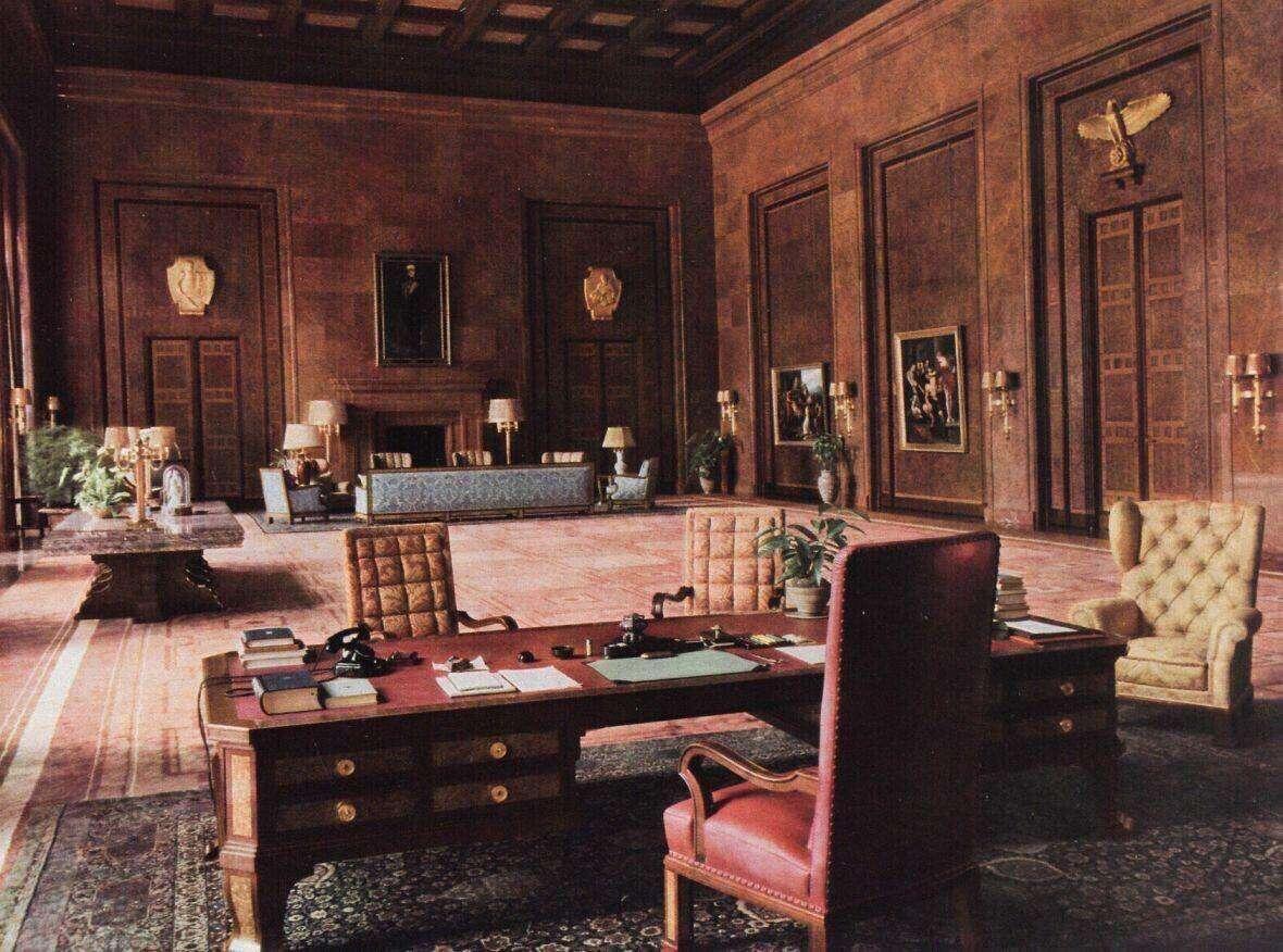 Adolf #Hitler's study, Germany, 1940s.