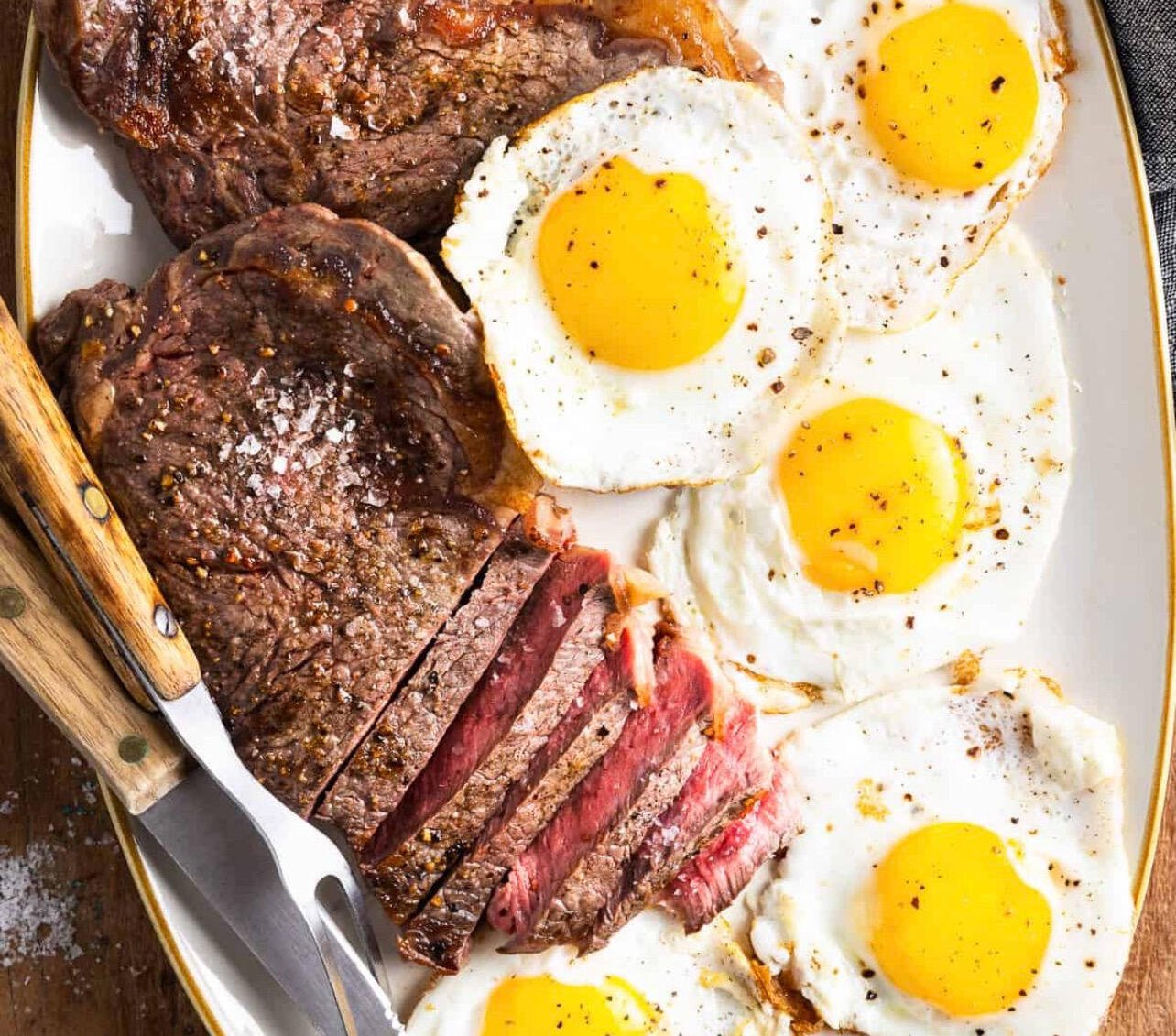 Steak and Eggs, breakfast for big…