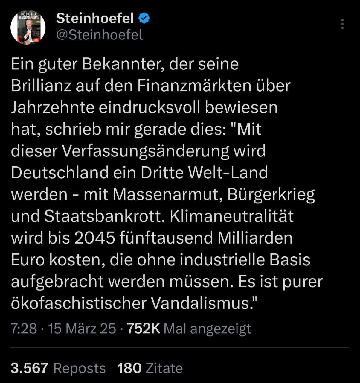Jeder mit etwas Verstand sieht das…