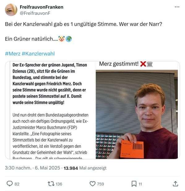 Die Qualität der grünen Abgeordneten wird…