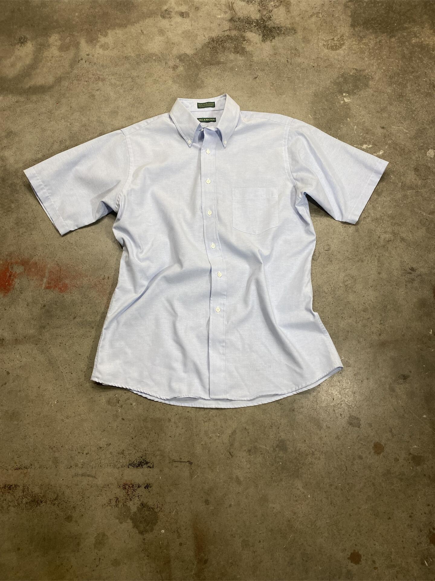 Vintage Hill & Archer light blue oxford…