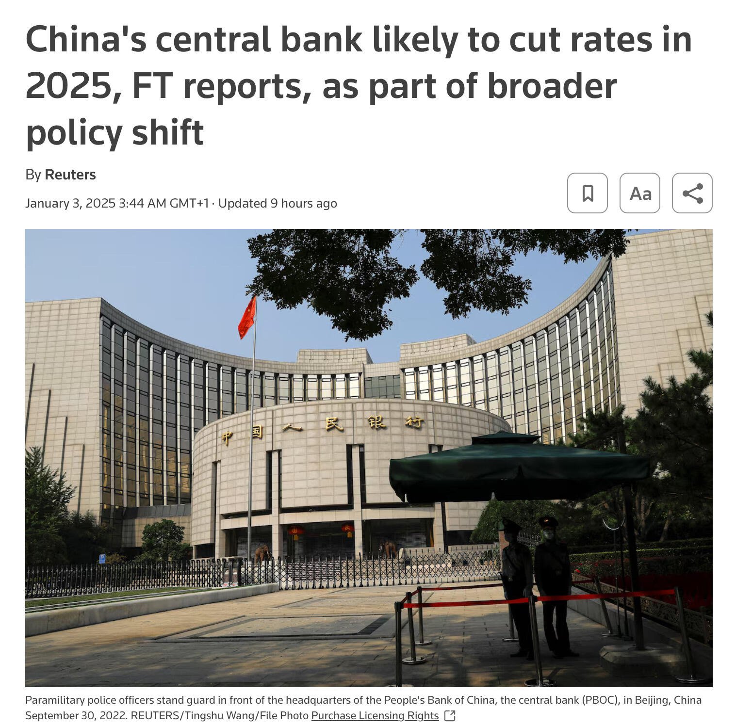 BREAKING: China‘s central bank likely…