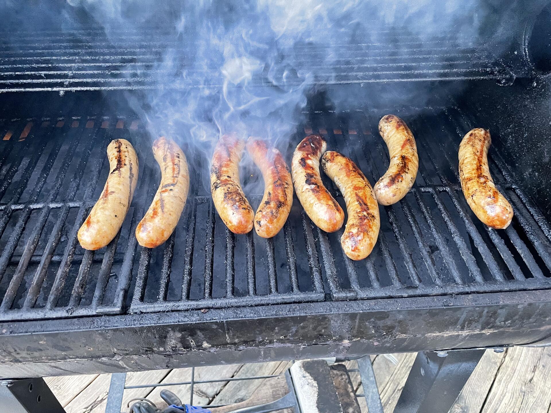 First outdoor barbecue of the season.