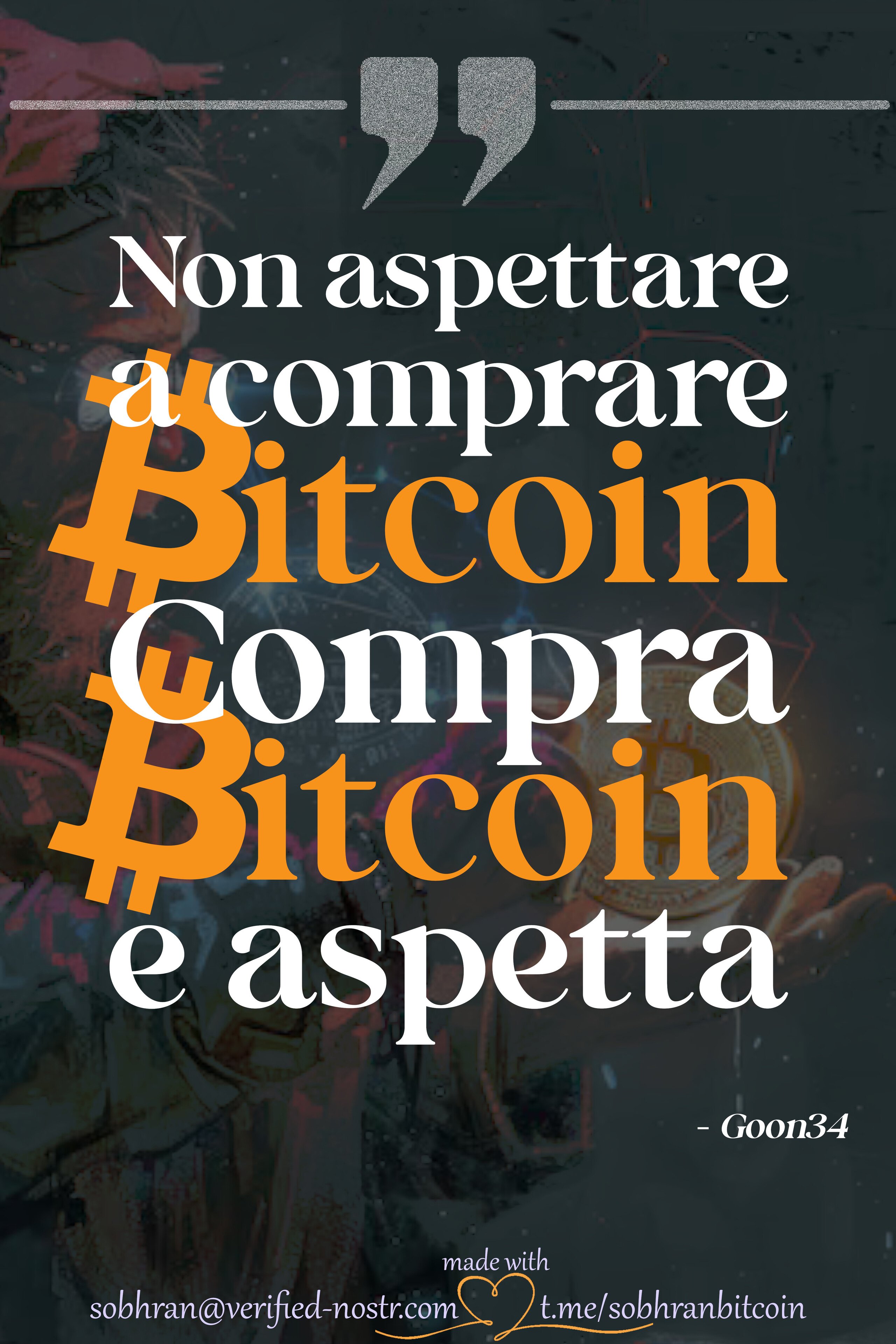 Non aspettare a comprare #Bitcoin