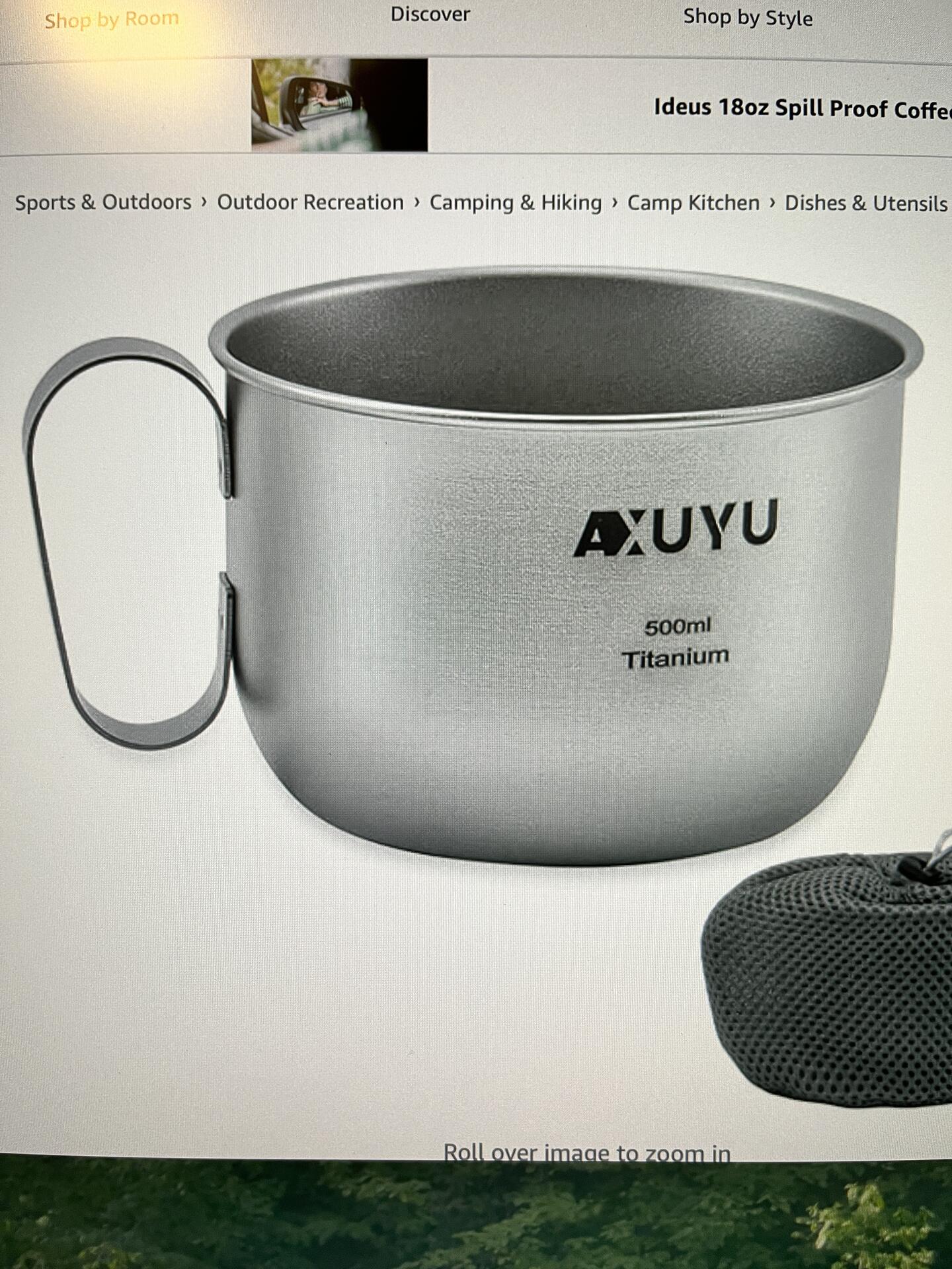 Ordered a titanium coffee / soup mug.…