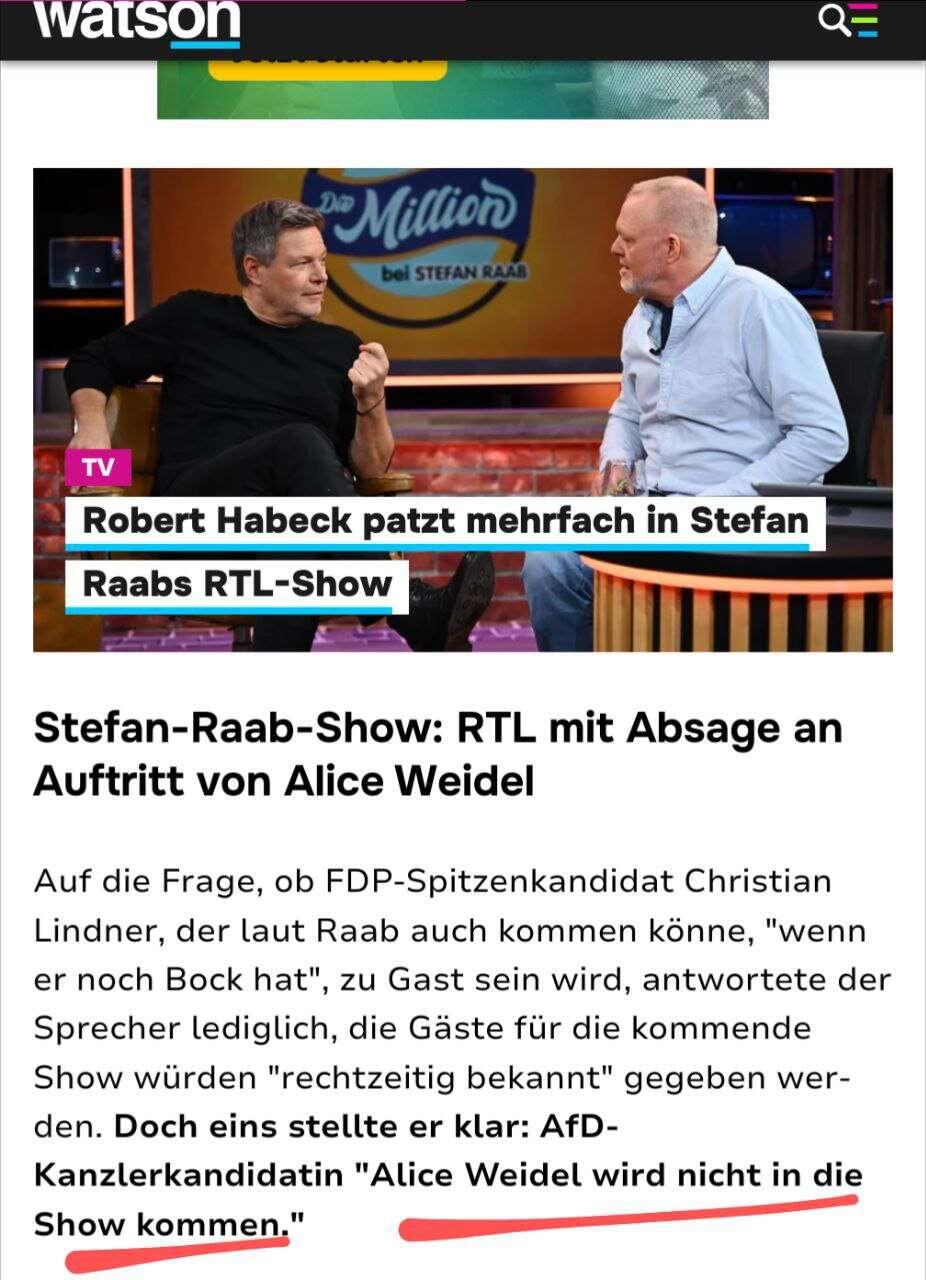 Wenn das die Entscheidung von Raab…