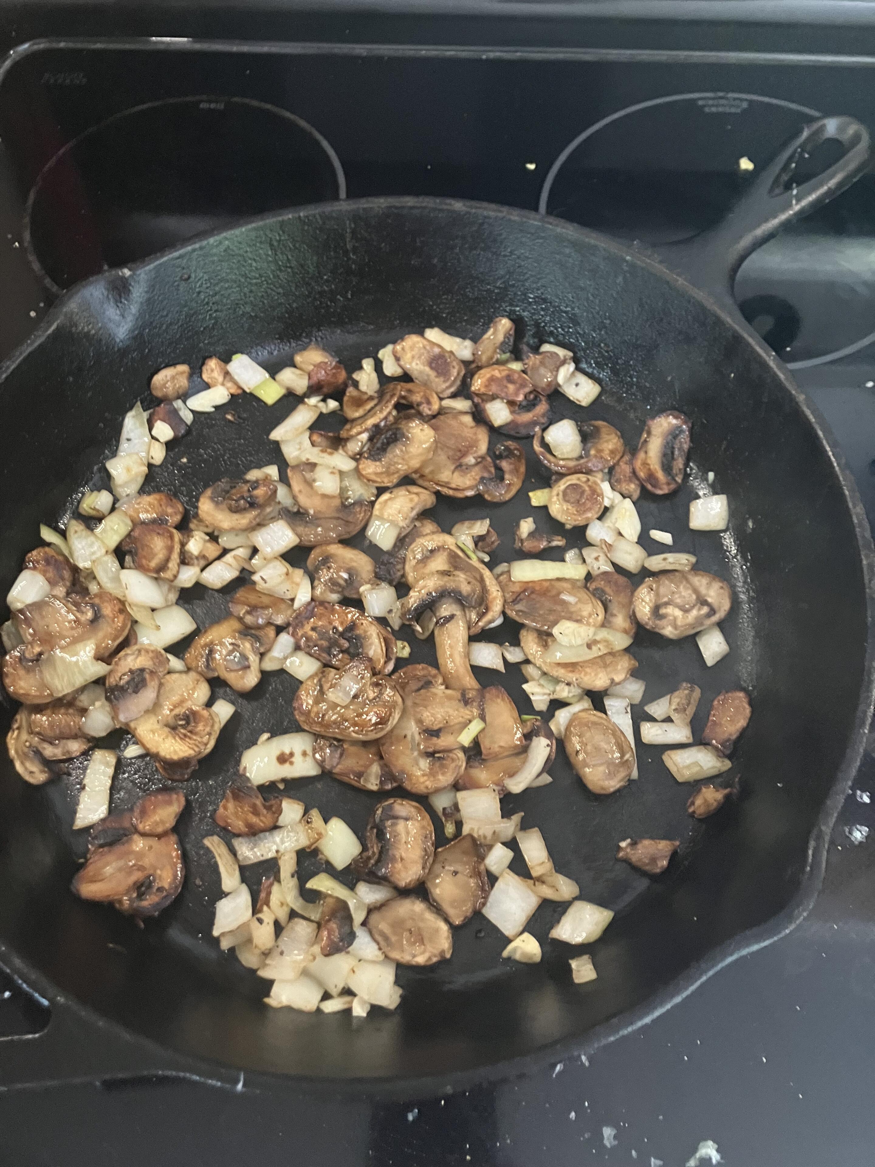 Steak goes in next