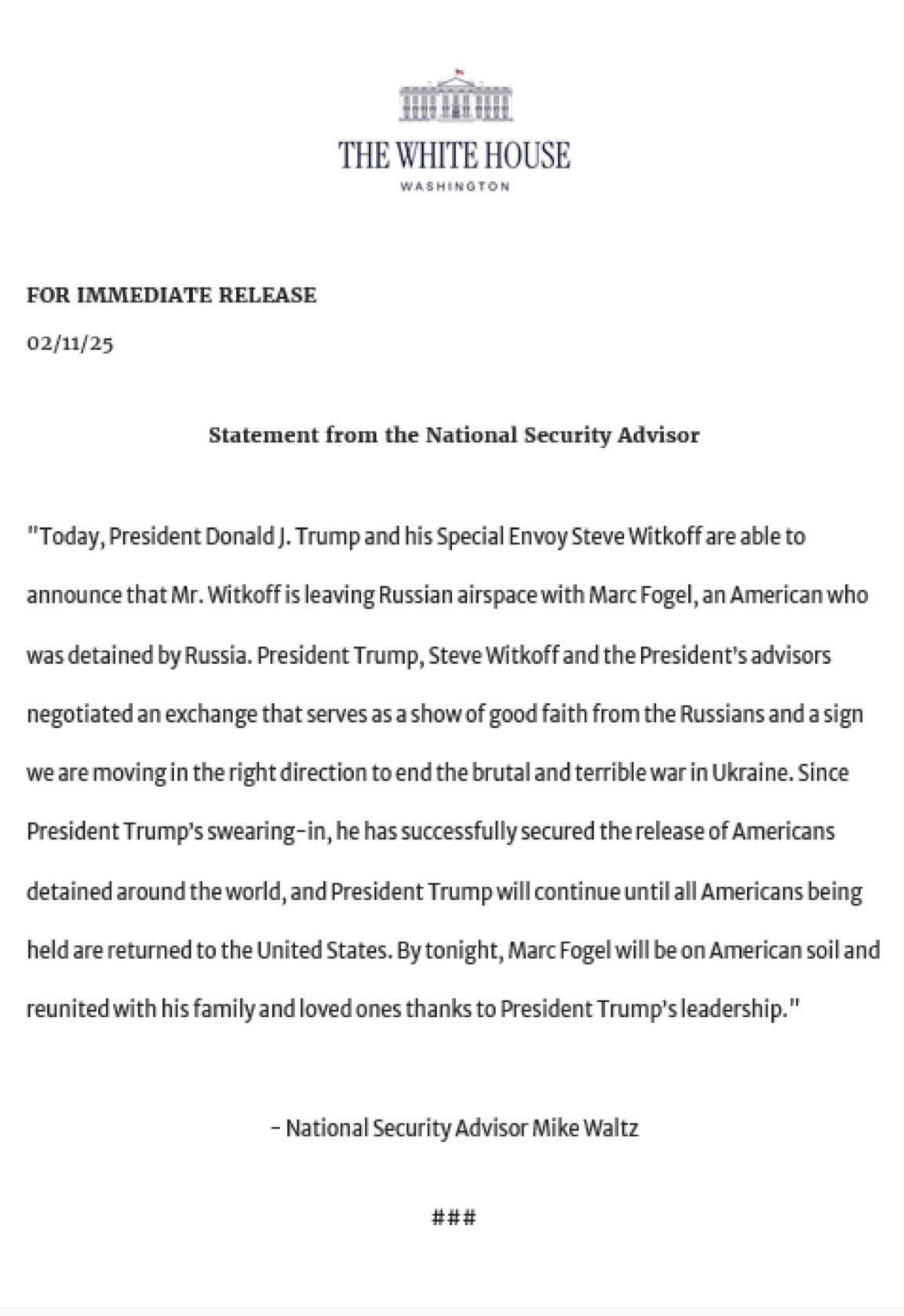 U.S. National Security Advisor Mike…