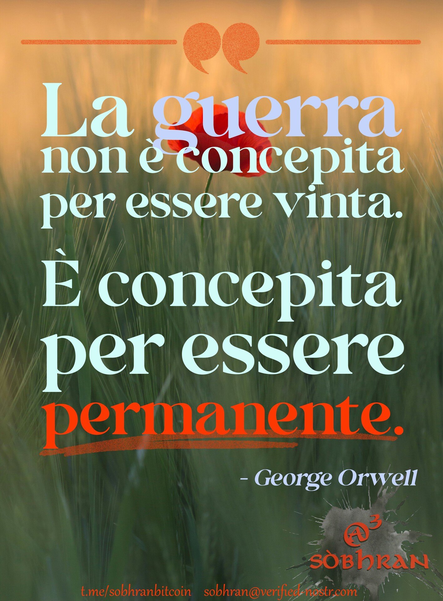 La #guerra non è concepita per…