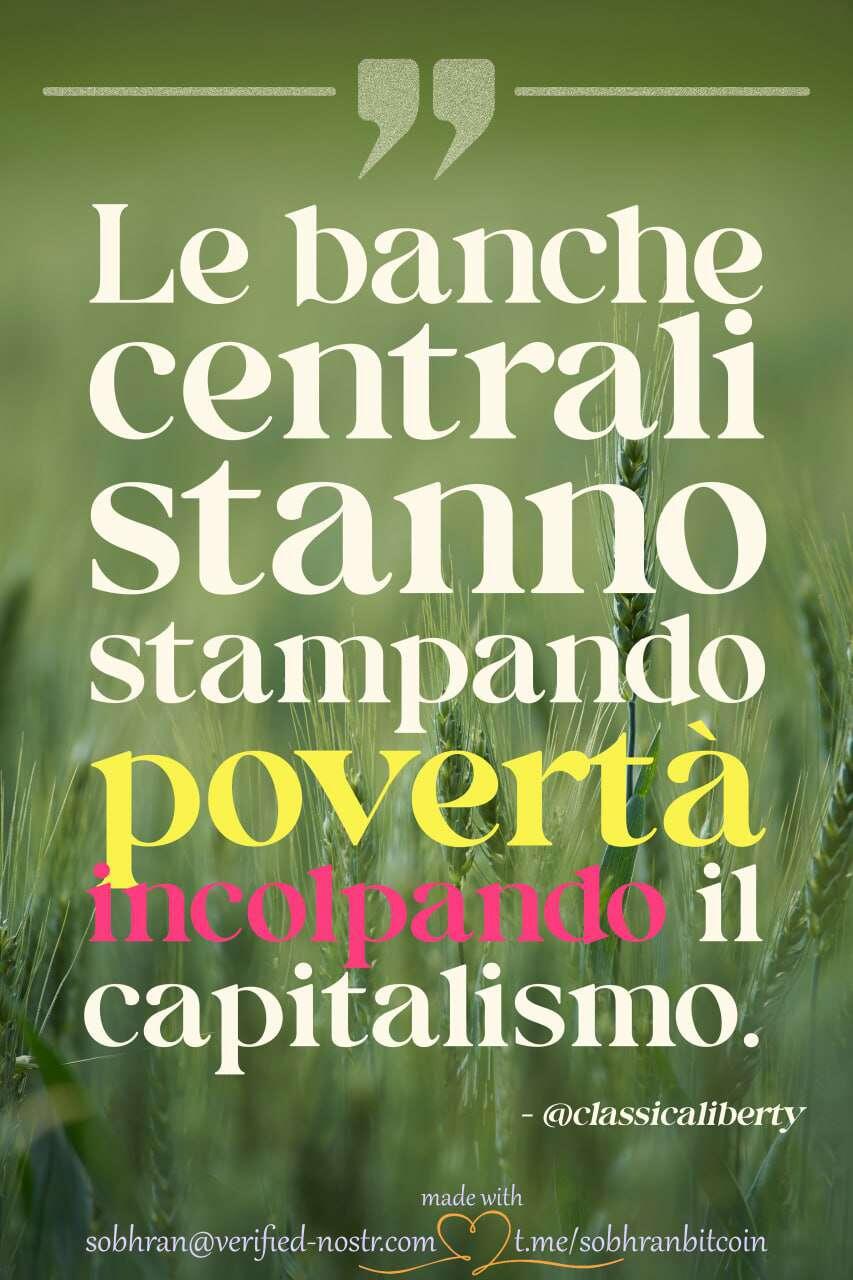 Le banche centrali stanno stampando #povertà…