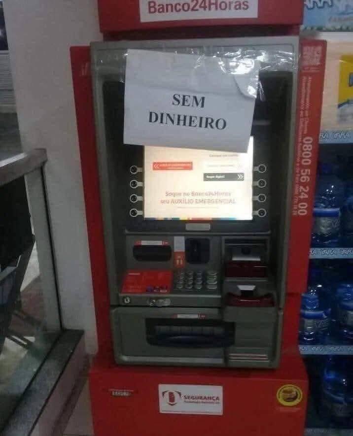 Crise afeta caixa eletrônico: