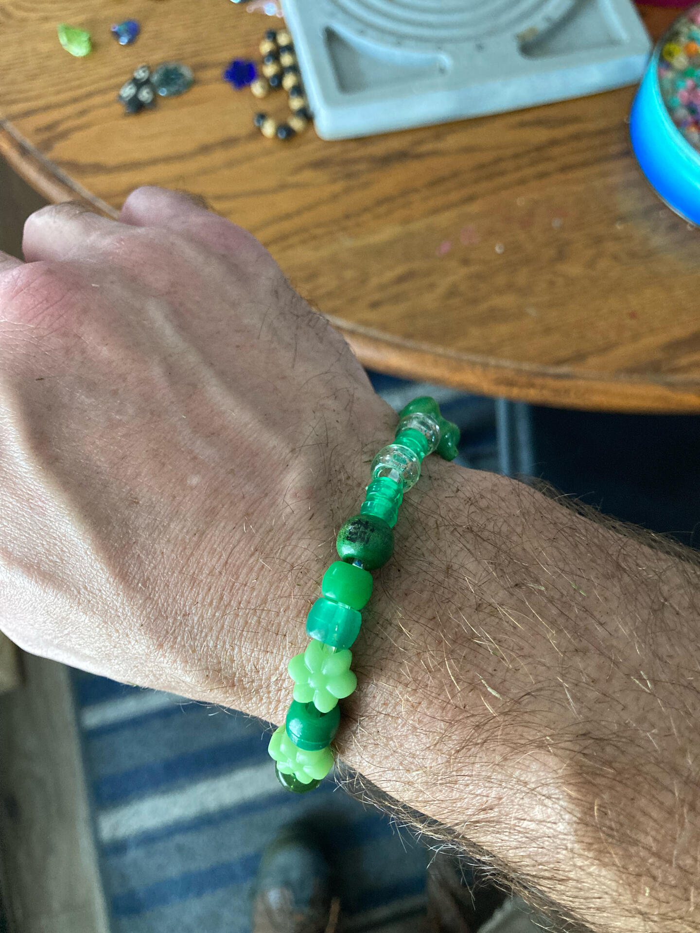 My daughter made me a bracelet,…