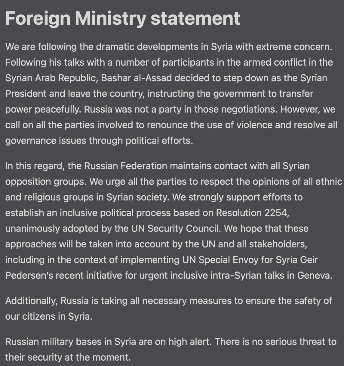 Hours after the fall of Damascus,…